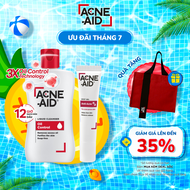 Combo sữa rửa mặt ACNE-AID LIQUID CLEANSER 100ML và gel chấm mụn SPOT GEL ANTI-ACNE 10g