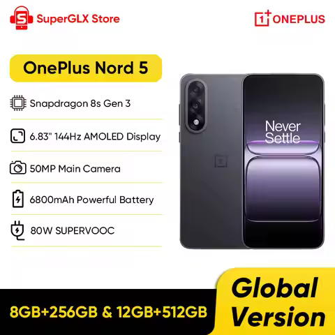 2025 New OnePlus Nord 5 Global Version Smartphone 50MP LYT-700 Camera 1.5K AMOLED Display Snapdragon