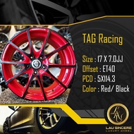 TAG Racing 17 X 7.0JJ 5X114.3 Red/ Black