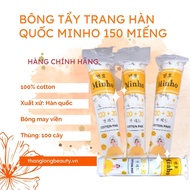 (Mua càng nhiều giá càng rẻ) - Combo 5 BÔNG TẨY TRANG MIHOO 150 miếng Cotton Mềm Mịn - Viền Dập Mép