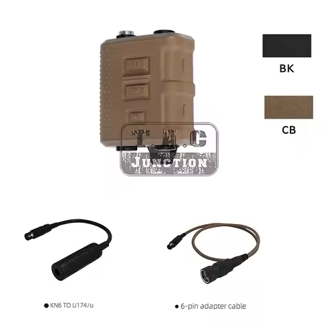 FCS-Tactical V60 PTT Transmitter Receiver Connector For AMP Comtac III Comtac3 HeadSet 6 PIN Adapter