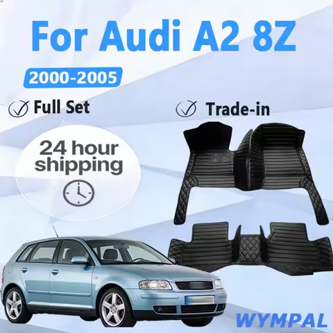Car Floor Mat For Audi A2 8Z 2000~2005 5seat Water Poof Car Matts Floor Carpet Leather Mat Coche Car