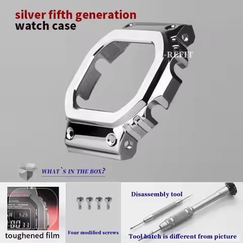G-Refit V6.0 DW5600 GW-M5610 G5600E GW-B5600 GB5600 Metal Bezel Strap 5610 Stainless Steel Watchband