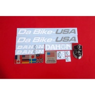 Custom Dahon 30th Bicycle emblem + Da Bike usa Bicycle Sticker