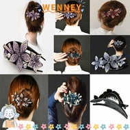WEY Double Flower Hair Clip  Dovetail Clip Charm Durable
