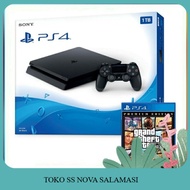 Console PS4 Slim 1TB / PlayStation 4 Slim ( Indonesia) + Grand Theft Auto V / GTA V Garansi Resmi