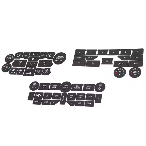 1 Set Car Button Repair Decals Climate Control Radio Stickers For SAAB 3rd Gen 9-5NG 9-4X Interior A