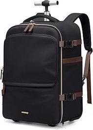 GOLF SUPAGS Backpack with Wheels, 32L Trolley Travel Backpack, 17 Inch Laptop Backpack, Hand Luggage