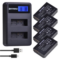 guarantee authentic4Pcs 1800mAh LP E12 LPE12 Li ion Battery + LCD USB Dual Charger for Canon EOS M50, M100,100D Kiss X