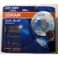 Genuine Osram H7 Cool Blue Advance 5000K +50% More Light (Latest)