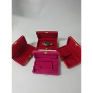 Jewelry Box 4x7 Inches Red Gold Eyebrow Edge Size 10*16*5 Cm For