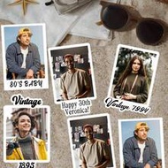 3/9/18pcs Retro Personalized Birthday Party Name Stickers, Customized 80s & 90s Birthday Decorations