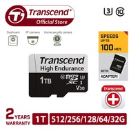 Transcend USD350V with High Endurance MicroSDXC/SDHC (64GB/128GB/256GB/512GB/1TB)