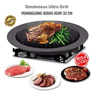 [ PROMO COD ] Alat Panggang Pemanggang Untuk Korean BBQ Ultra Grill Pan Smokeless Teflon Bakar Anti 