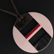 二手愛馬仕水牛角項鍊，越南製造，棕色，約 16.5 克，女士款。