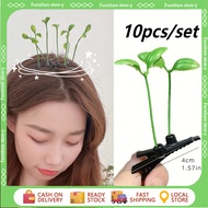 10pcs Sprout Plant Hair Clip Children Flower Grass Antenna Hairpin Plant Hair Clip Headwear
