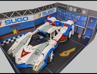 全新未開 初代雷神 高智能方程式賽車Cyber formula GSX 阿斯拉達 Asurada G.S.X（附風見車人 明日香 人仔 及 金色車匙）  新世紀GPX閃電霹靂車積木   兼容 Lego