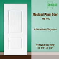 Goodoor MS002 Pintu Rumah Kayu Kulit Moulded Door 33 3/4 x 83 Inch White Primer Coated | Durable & S