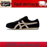 Onitsuka Tiger MEXICO 66 Black lightweight, comfortable, unisex, athleisure shoes【100% Original 】