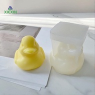 HanxiStyle 3D Little Yellow Du Candle Silicone Mold DIY Du Crystal Epoxy Resin Mould Animal Candle M