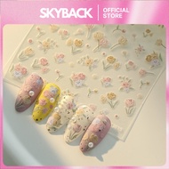 5D Korean Flowers Nail Art 5D Sticker | 5D Flower Nail Stickers | Salon Nail Art | Nail Art Manicure
