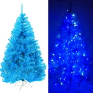 [特價]台製5尺豪華版晶透藍系聖誕樹(不含飾品)+LED100燈藍白光*2