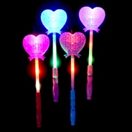 LED Frequency Conversion Luminous Hollow Heart-Shaped Magic Wand Peach Heart Shape Flash Wand Holida