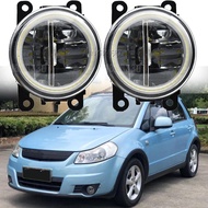 2PCS Car Fog Light LED Angel Eye DRL Daytime Running Lamp H11 For Suzuki SX4 (EY, GY) 2006 2007 2008