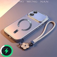Suitable for OPPO A17 OPPO A17K OPPO A97 5G OPPO A60 New C-type magnetic coil+silver phone case with