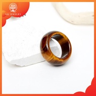[HCM]Nhẫn Đá Thạch Anh Mắt Hổ Vàng Nâu Mệnh Thổ Kim - NQ JEWELRY