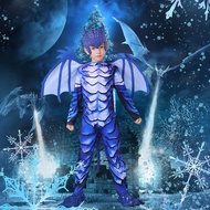 Halloween Children Dragon Costume cosplay Frost Dragon Knight Role-Playing Dinosaur Performance Set