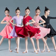 [Two-piece set] Girls' Latin dance competition outfit 2026 new model children's Latin dance costume 