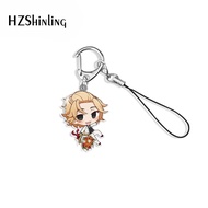 【Worth-Buy】 2023 Cartoon Anime Tokyo Revengers With Flowers Resin Epoxy Keychain Mobile Phone Straps Keys Holder Jewelry Accessories