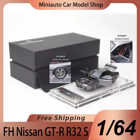 New In Stock Fh Focal Horizon 1:64 Nissan R32 Skyline Gt-R Alloy Miniature Diecast Limited Mercedes 