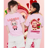 LABUBU รูปแบบ น่ารักสุด ๆ เสื้อยืดเด็ก เสื้อลาบูบู้ Pop Mart ผ้าฝ้ายนุ่มสบาย