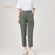 Eyouth 10167 Minimalist Tapered Pants | High Waist Pleated Casual Trousers
