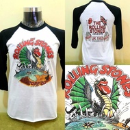 Reprint Sleeve 3q Three Tribes Print Absorb the Rolling Stones Uk 1982 Band T-shirt
