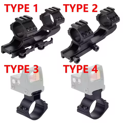 Tactical 25.4mm 30mm Scope Ring Mount With Top Picatinny Rail 1"/30mm Rings Hunting Accessories 20mm