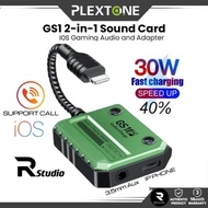 Plextone GS1 IP 2in1 for IOS Phone Fast Charge Jack 3.5mm Aux Adapter