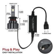 White 90W 15000LM Car Headlight LED H4 H7 H11 HB3 HB4 Canbus Bulbs F03 Canbus Bulbs -Novsight
