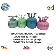 (READY STOCK) AIRCOND GAS SINOCHEM JINCOOL R-32 / FORGREEN R-410A / FORGREEN R-134A