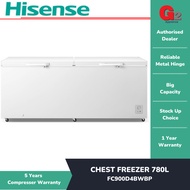 HISENSE (AUTHORISED DEALER) DOUBLE DOOR CHEST FREEZER 780L FC900D4BWBP-HISENSE WARRANTY MALAYSIA
