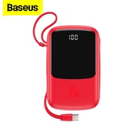 Baseus Qpow Digital Display Power Bank 10000mAh with Type C Cable / 15W 3A Fast Charge Powerbank with Built-in Type-C Cable