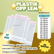 (Can Mix Size Contents 100 pcs) OPP PLASTIC GLUE 15X30 17X30 18X30 20X30 21X30 22X30 23X30 25X30 27X