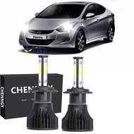 Xuming สำหรับ Hyundai Elantra (MD) 2012-2017หลอดไฟคู่ H7สีขาวไฟหน้ารถมอเตอร์ไซค์แบบ LED สว่าง6000K