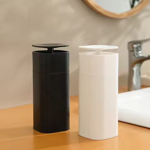 400ML Makeup Remover Nail Bottle Empty Press Pump Dispenser Plastic Polish Remover Cleaner Portable 