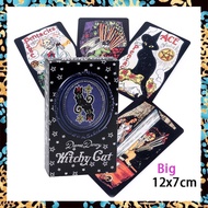Witchy Cat ไพ่ทาโรต์ | ขนาดใหญ่มาตรฐาน12X7Cm | 78ไพ่ทาโร่ S | ไพ่ทำนาย | ไพ่ยิปซี ไพ่ออราเคิล ไพ่ยิบซี ไพ่ทาโร่ ไพ่ดูดวง Tarot Card Deck