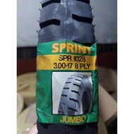 Motorcycle tire3.00x17 SPRINT TIRE 8 PLY | Tricycle/Bulldog Style Tire