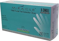 Adenna Miracle 4 mil Nitrile Powder Free Exam Gloves (Blue, X-Small) - Pack of 10, Count 2000