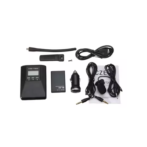 CZE-T200 CZERF PLL Stereo FM Transmitter 0-0.2W MONO MINI Radio Broadcast Station by 1000mAh Battery